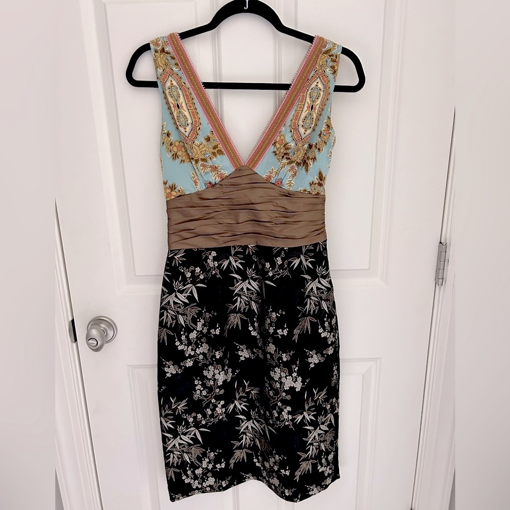 Anthropologie Phoebe Couture Brocade silk Asian Dress
